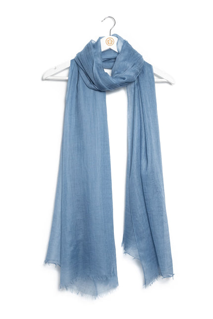 Bel Cashmere | Fular ultra fino de cashmere en color azul