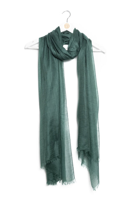 Bel Cashmere | Fular ultra fino de cashmere en color verde oscuro