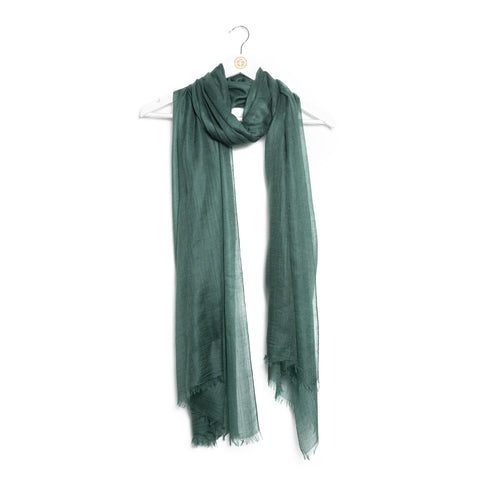 Bel Cashmere | Fular ultra fino de cashmere en color verde oscuro