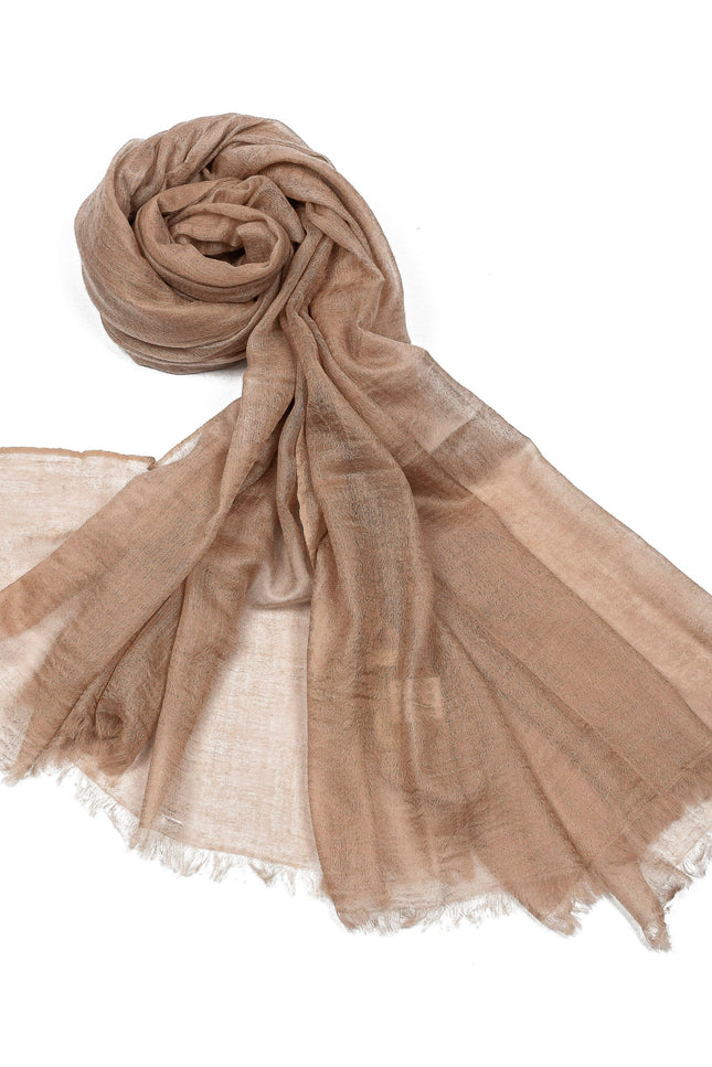 Bel Cashmere | Fular ultra fino de cashmere color té