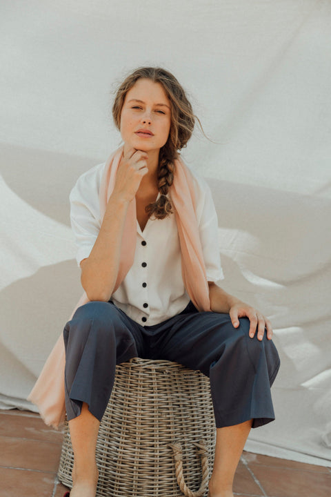 Bel Cashmere | Fular ultra fino de cashmere nude