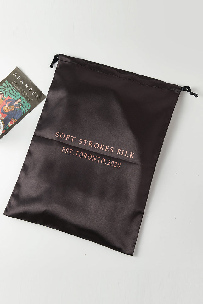 Soft Strokes Silk | Navy Float Kimono Robe & Slip Mini Dress Set