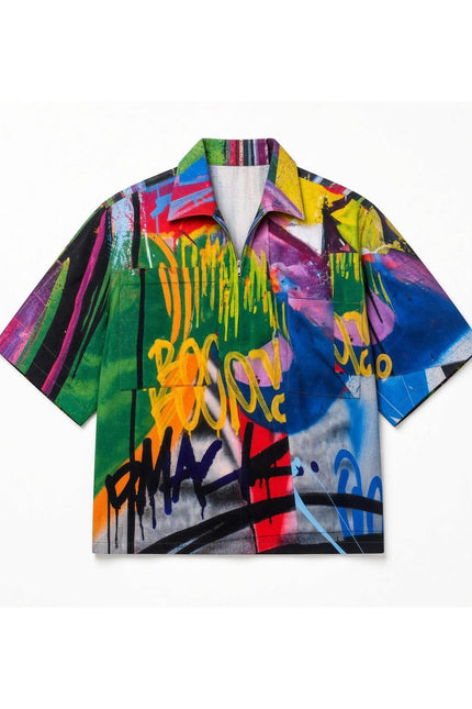 Cropped Shirt - Street Art