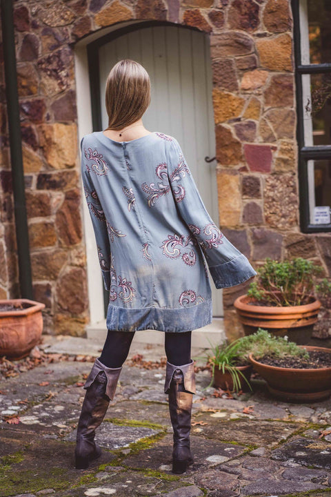 Violet Fish I Sasha Dress - Paisley Cloud