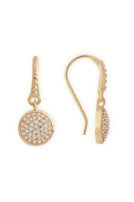 Giselle Vale | Scintilla Pavé Medallion Drop Earrings