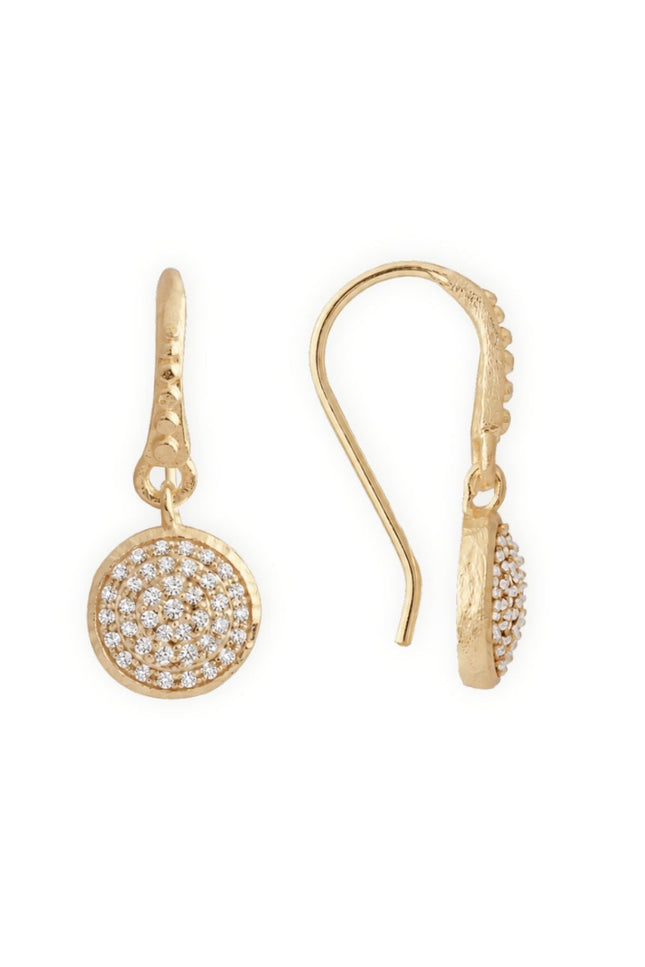 Giselle Vale | Scintilla Pavé Medallion Drop Earrings