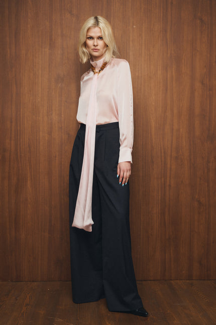 Selera | Wide Pleated Wool Trousers