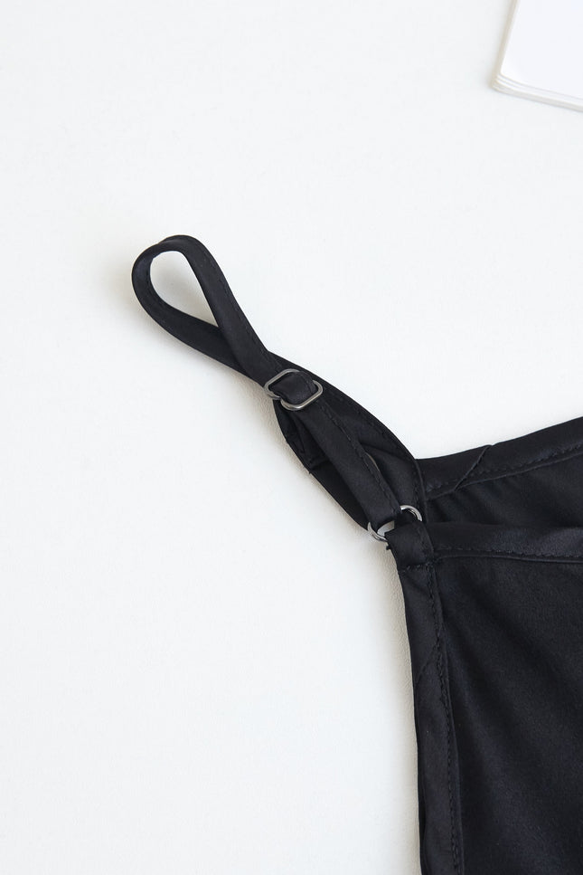 Soft Strokes Silk | Black Soar Camisole and Shorts Pyjamas Set