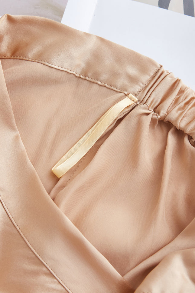 Soft Strokes Silk | Champagne Soar Camisole and Shorts Pyjamas Set