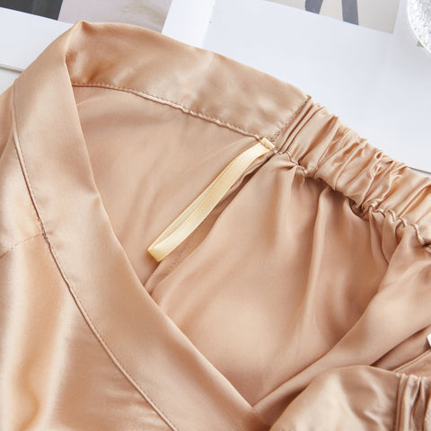 Soft Strokes Silk | Champagne Soar Pyjamas Camisole with Adjustable Straps