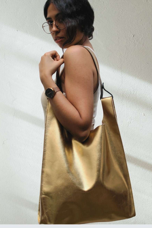 JUAN-JO I Bolso Metalizado Dorado T-Shirt