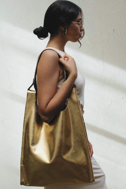 JUAN-JO I Bolso Metalizado Dorado T-Shirt