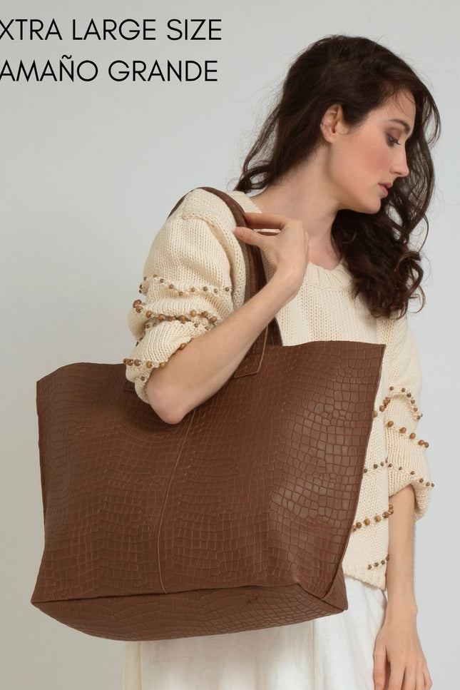 JUAN-JO I Bolso Grande Piel Negro Maxi