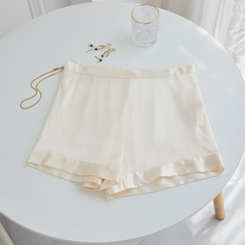 Soft Strokes Silk | Cream Soar High-Waisted Pyjamas Shorts