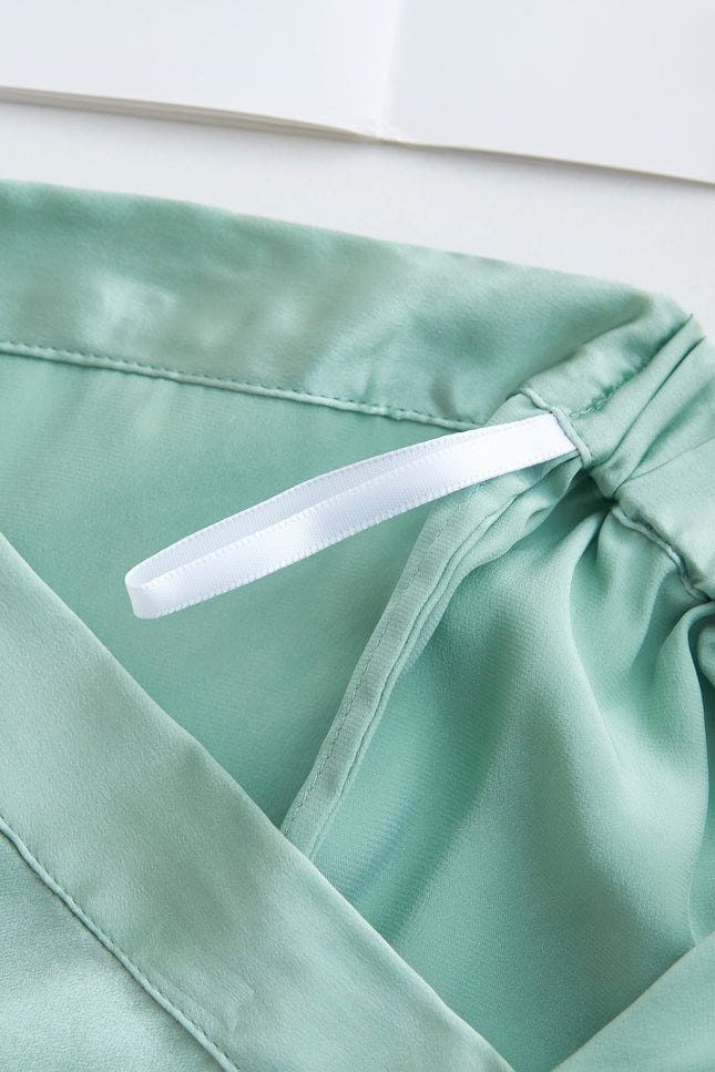 Soft Strokes Silk | Jade Soar High-Waisted Pyjamas Shorts