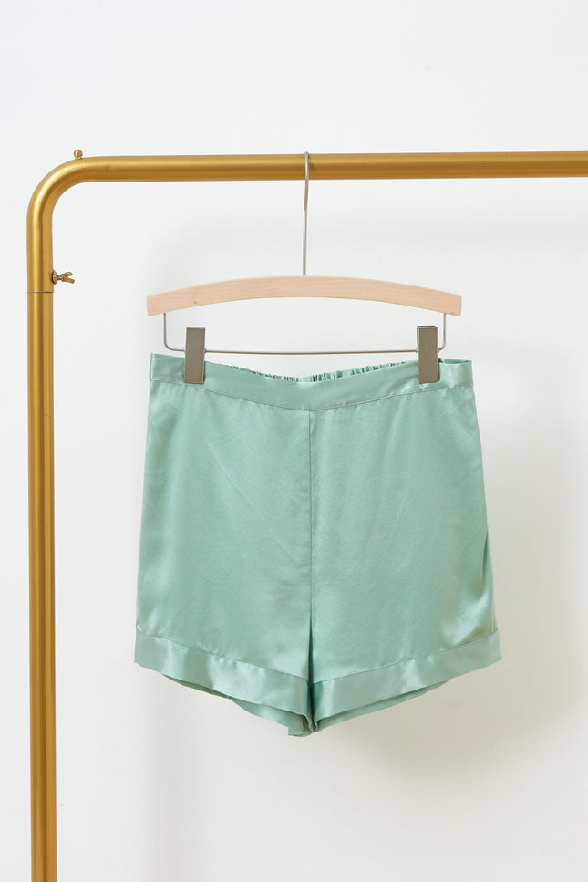 Soft Strokes Silk | Jade Soar High-Waisted Pyjamas Shorts
