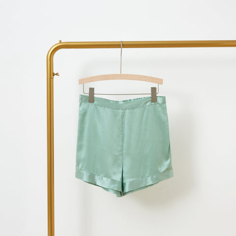 Soft Strokes Silk | Jade Soar High-Waisted Pyjamas Shorts