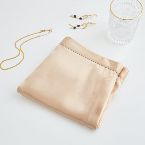 Soft Strokes Silk | Champagne High-Waisted Soar Pyjamas Shorts