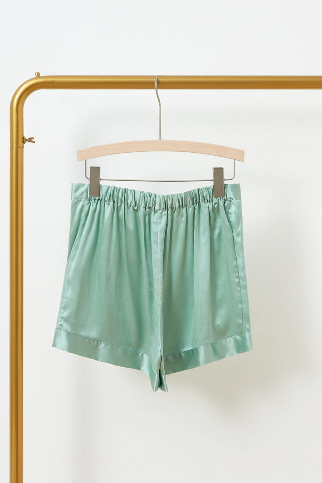 Soft Strokes Silk | Jade Soar High-Waisted Pyjamas Shorts