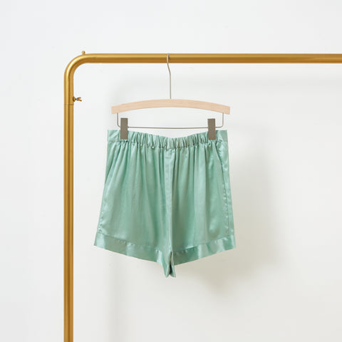 Soft Strokes Silk | Jade Soar High-Waisted Pyjamas Shorts