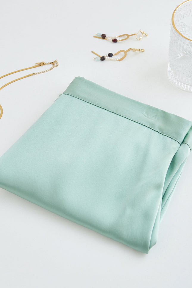 Soft Strokes Silk | Jade Soar High-Waisted Pyjamas Shorts