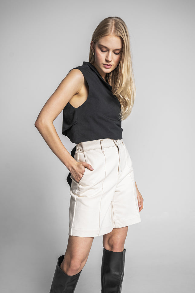 PBG studio | Wide leg denim shorts