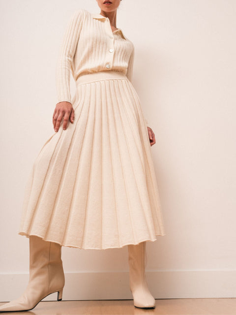 Bel Cashmere | Falda Julietta marfil