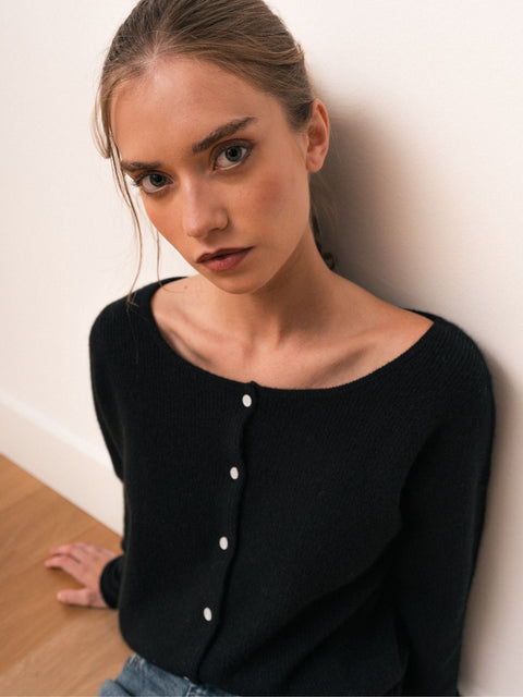 Bel Cashmere | Cárdigan Camille negro