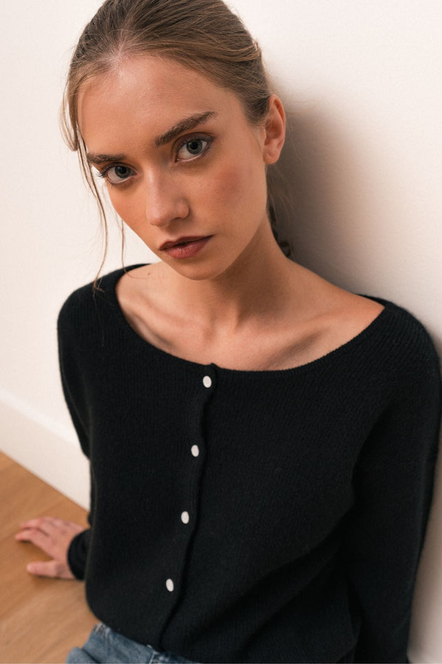 Bel Cashmere | Cárdigan Camille negro