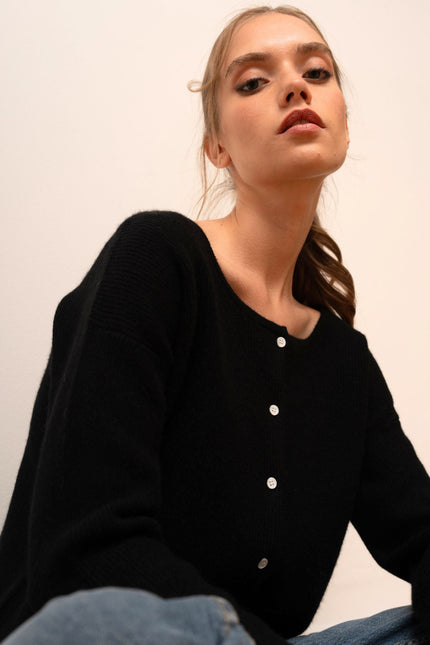 Bel Cashmere | Cárdigan Camille negro