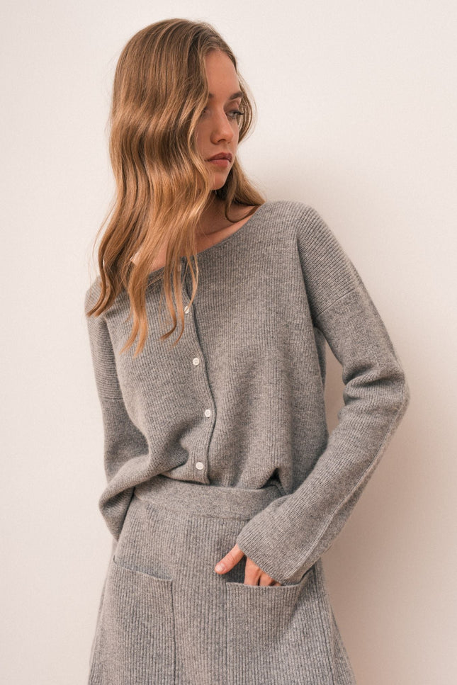 Bel Cashmere | Cárdigan Camille gris