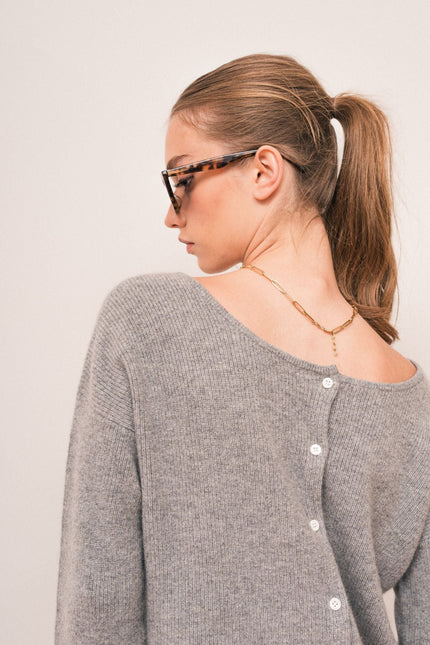 Bel Cashmere | Cárdigan Camille gris