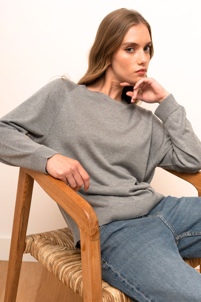 Bel Cashmere | Jersey Chelsea gris