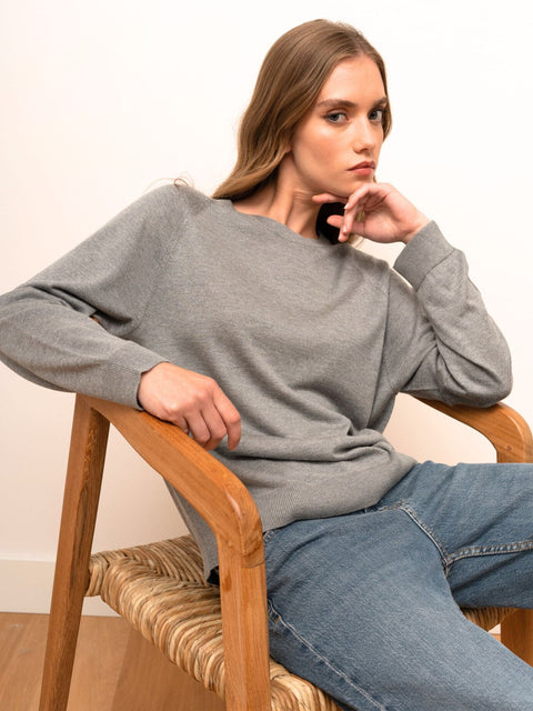 Bel Cashmere | Jersey Chelsea gris