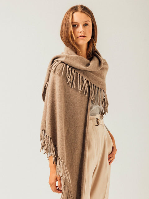 Bel Cashmere | Chal Sienna cashmere marrón orgánico