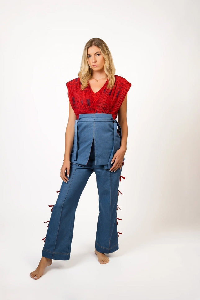 Muda Clothing | Top and Straight Trousers Set Sofhie