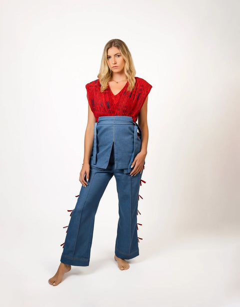 Muda Clothing | Top and Straight Trousers Set Sofhie