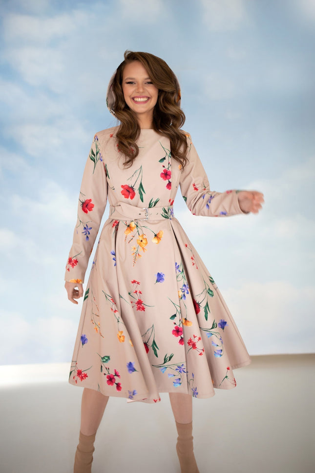 Colorful double breasted waterproof trench coat