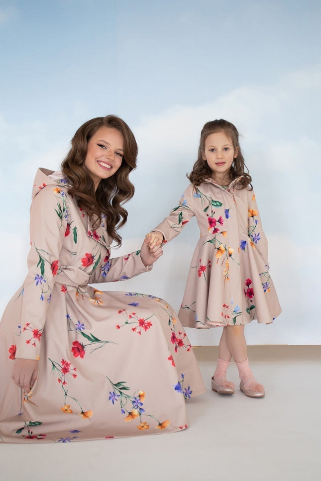 Beige mommy and me set