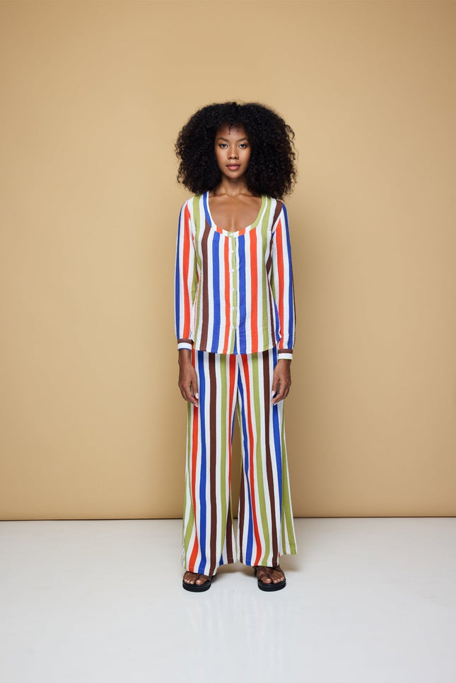 State Of Georgia I THE GROOVE FITTED SHIRT - COOLIO STRIPE