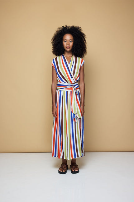State Of Georgia I THE POINT DRESS MAXI - COOLIO STRIPE