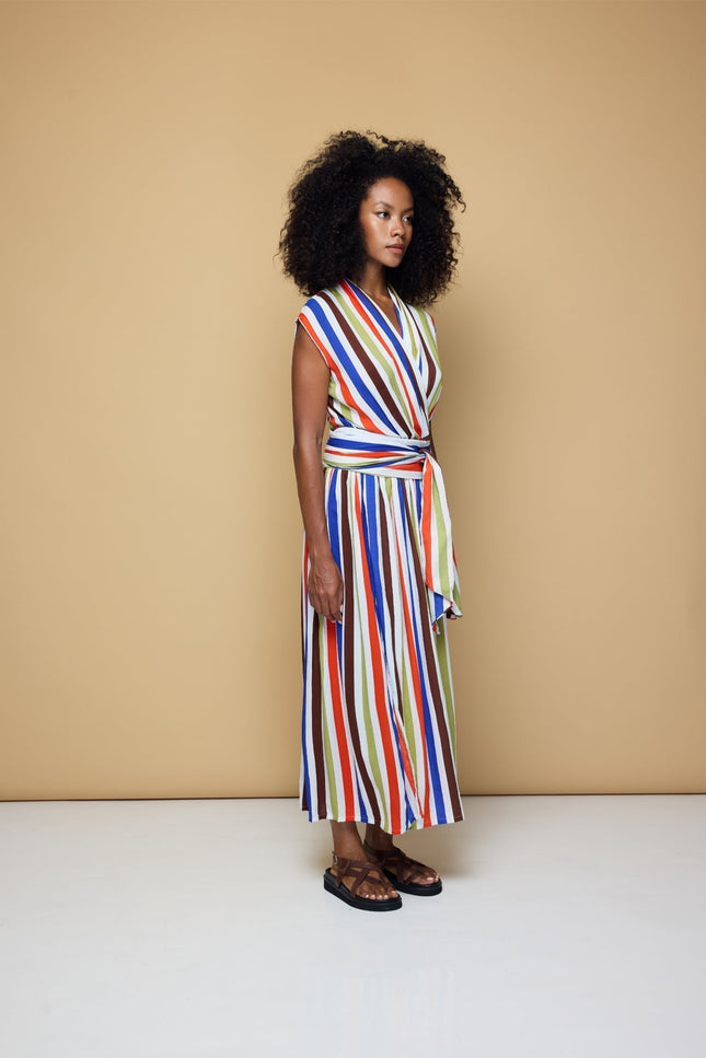 State Of Georgia I THE POINT DRESS MAXI - COOLIO STRIPE