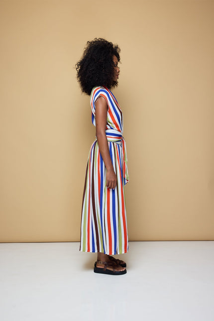 State Of Georgia I THE POINT DRESS MAXI - COOLIO STRIPE