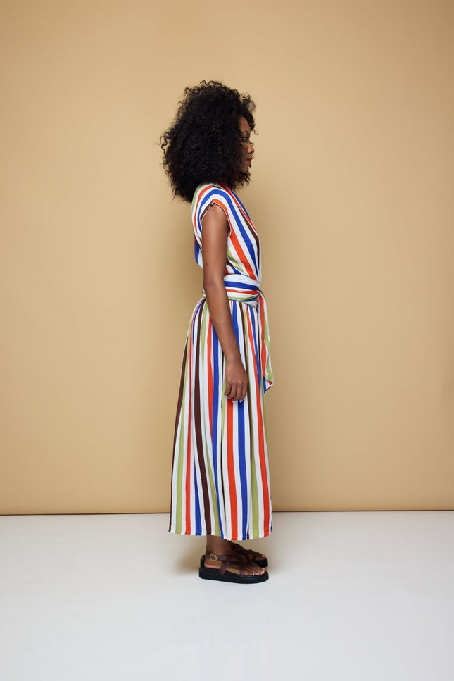 State Of Georgia I THE POINT DRESS MAXI - COOLIO STRIPE