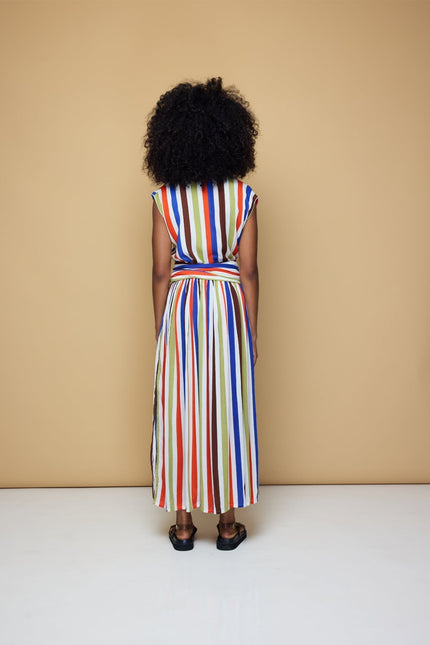 State Of Georgia I THE POINT DRESS MAXI - COOLIO STRIPE