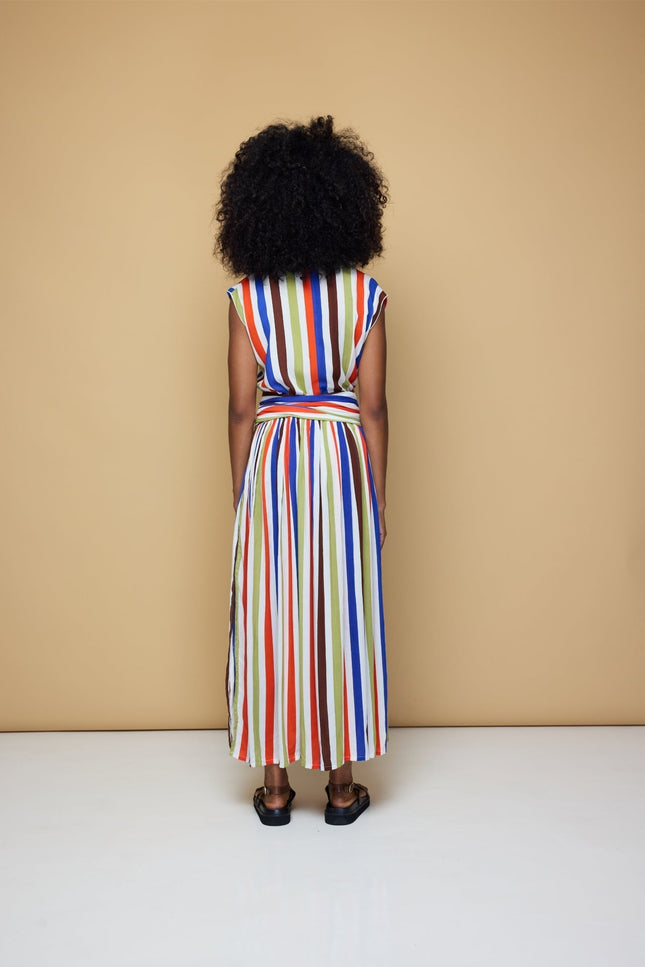 State Of Georgia I THE POINT DRESS MAXI - COOLIO STRIPE
