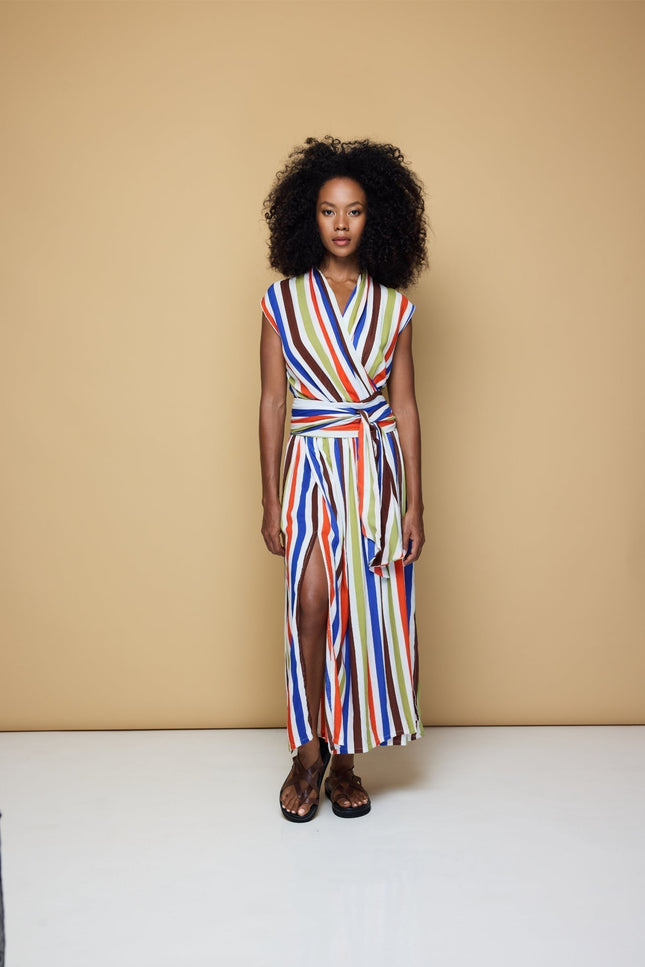 State Of Georgia I THE POINT DRESS MAXI - COOLIO STRIPE