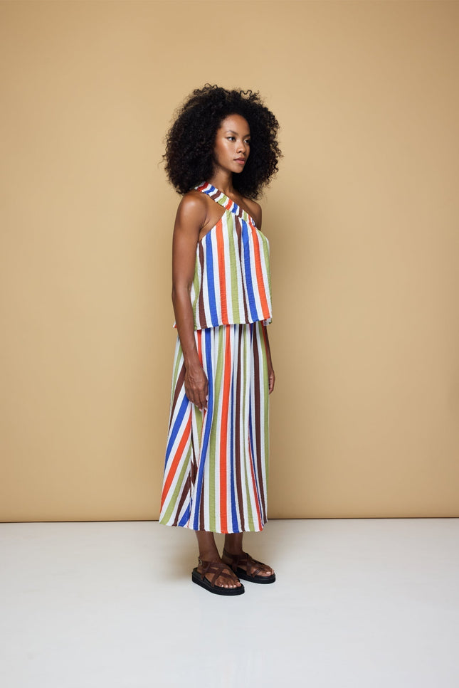 State Of Georgia I THE SUNNY SIDE UP ELASTIC CROP TOP 2.0 - COOLIO STRIPE
