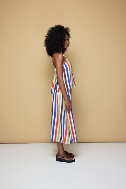 State Of Georgia I THE SUNNY SIDE UP ELASTIC CROP TOP 2.0 - COOLIO STRIPE