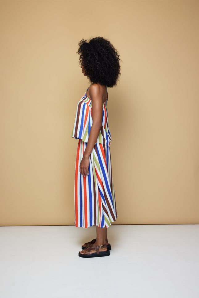 State Of Georgia I THE SUNNY SIDE UP ELASTIC CROP TOP 2.0 - COOLIO STRIPE